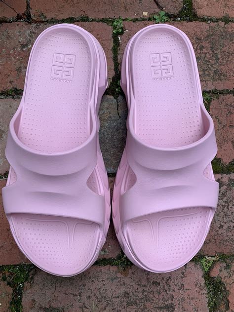 pink givenchy slider|givenchy marshmallow slide.